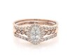 Thumbnail Image 1 of Previously Owned Multi-Diamond Oval Halo Bridal Set 7/8 ct tw 10K Two-Tone Gold Size 9.75
