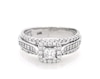 Thumbnail Image 1 of Previously Owned Princess-Cut Diamond Halo Bridal Set 1 ct tw 14K White Gold Size 9.25