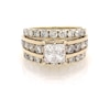 Thumbnail Image 1 of Previously Owned Princess-Cut Quad Diamond Bridal Set 2-3/4 ct tw 14K Yellow Gold Size 7