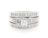 Thumbnail Image 1 of Previously Owned Princess-Cut Diamond Bridal Set 1-3/4 ct tw 10K White Gold Size 7