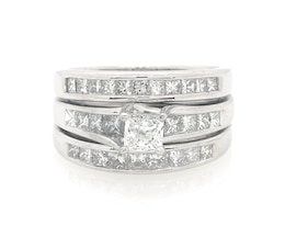 Previously Owned Princess-Cut Diamond Bridal Set 1-3/4 ct tw 10K White Gold Size 7