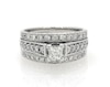 Thumbnail Image 1 of Previously Owned Princess-Cut Diamond Bridal Set 1-1/5 ct tw 14K White Gold Size 7.25