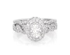 Thumbnail Image 1 of Previously Owned Neil Lane Oval-Cut Diamond Double Halo Bridal Set 1-3/8 ct tw 14K White Gold Size 5.75