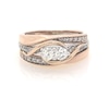 Thumbnail Image 1 of Previously Owned Round-Cut Diamond Two-Stone Bridal Set 5/8 ct tw 10K Two-Tone Gold Size 7