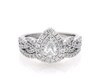 Thumbnail Image 1 of Previously Owned Neil Lane Pear-Shaped Diamond Double Halo Braided Bridal Set 7/8 ct tw 14K White Gold Size 6.75