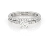 Thumbnail Image 1 of Previously Owned THE LEO First Light® Diamond Round-Cut Bridal Set 7/8 ct tw 14K White Gold Size 7
