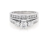 Thumbnail Image 1 of Previously Owned Round-Cut Diamond Three-Stone Bridal Set 1-1/3 ct tw 14K White Gold Size 7.25