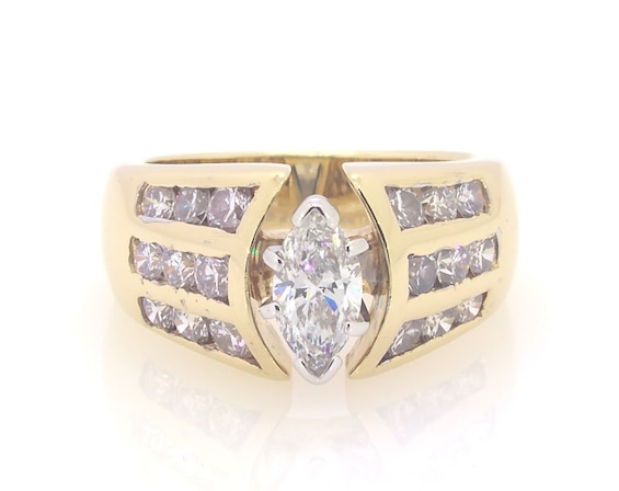 Previously Owned Marquise-Cut Diamond Engagement Ring 2 ct tw 14K Yellow Gold Size 6.75