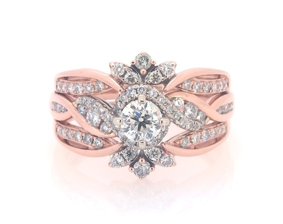 Previously Owned Round-Cut Diamond Bridal Set 1-1/6 ct tw 14K Two-Tone Gold Size 8