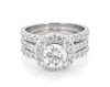 Thumbnail Image 1 of Previously Owned Neil Lane Round-Cut Diamond Halo Bridal Set 4 ct tw 14K White Gold Size 8