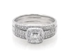 Thumbnail Image 1 of Previously Owned Princess-Cut Diamond Bridal Set 5/8 ct tw 14K White Gold Size 8.25