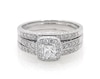 Thumbnail Image 1 of Previously Owned Princess-Cut Diamond Bridal Set 5/8 ct tw 14K White Gold Size 7.5