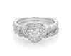 Thumbnail Image 1 of Previously Owned Neil Lane Heart-Shaped Diamond Bridal Set 7/8 ct tw 14K White Gold Size 5