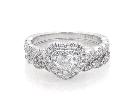 Previously Owned Neil Lane Heart-Shaped Diamond Bridal Set / ct tw 14K White Gold Size
