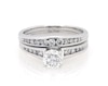 Thumbnail Image 1 of Previously Owned Round-Cut Diamond Bridal Set 7/8 ct tw 14K White Gold Size 5.75