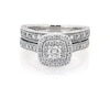 Thumbnail Image 1 of Previously Owned Neil Lane Round-Cut Diamond Double Halo Bridal Set 1-3/8 ct tw 14K White Gold Size 6.5