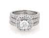 Thumbnail Image 1 of Previously Owned Neil Lane Round-Cut Diamond Halo Bridal Set 2-1/6 ct tw 14K White Gold Size 5.5