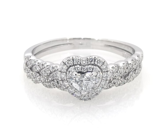 Previously Owned Neil Lane Heart-Shaped Diamond Bridal Set / ct tw 14K White Gold Size