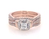 Thumbnail Image 1 of Previously Owned Princess-Cut Diamond Halo Bridal Set 7/8 ct tw 14K Two-Tone Gold Size 6