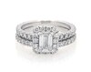 Thumbnail Image 1 of Previously Owned Neil Lane Premiere Certified Emerald-Cut Diamond Bridal Set 1-7/8 ct tw 14K White Gold Size 5