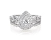 Thumbnail Image 1 of Previously Owned Neil Lane Pear-Shaped Diamond Double Halo Bridal Set 1 ct tw 14K White Gold Size 5