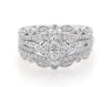 Thumbnail Image 1 of Previously Owned Marquise-Cut Diamond Halo Bridal Set 3/4 ct tw 14K White Gold Size 6