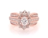 Thumbnail Image 1 of Previously Owned Oval-Cut Diamond Bridal Set 1-1/6 ct tw 14K Rose Gold Size 6.75