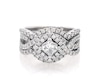 Thumbnail Image 1 of Previously Owned THE LEO Diamond Princess-Cut Bridal Set 1-1/2 ct tw 14K White Gold Size 5
