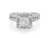 Thumbnail Image 1 of Previously Owned Princess-Cut Diamond Quad Bridal Set 1-3/4 ct tw 14K White Gold Size 5.75