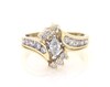 Thumbnail Image 1 of Previously Owned Marquise-Cut Diamond Bypass Bridal Set 7/8 ct tw 14K Yellow Gold Size 8.75