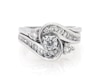 Thumbnail Image 1 of Previously Owned Round-Cut Diamond Bypass Bridal Set 1 ct tw 14K White Gold Size 5.75