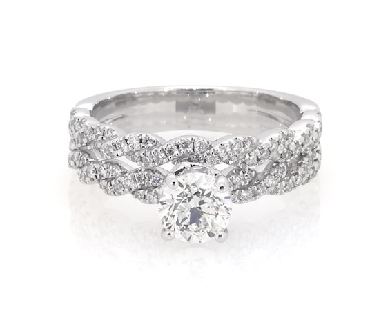 Previously Owned Neil Lane Round-Cut Diamond Bridal Set 1 ct tw 14K White Gold Size 5.5