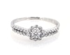 Thumbnail Image 1 of Previously Owned Round-Cut Diamond Halo Bridal Set 3/8 ct tw 10K White Gold Size 8.75