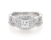 Thumbnail Image 1 of Previously Owned Neil Lane Princess-Cut Diamond Halo Bridal Set 1-1/8 ct tw 14K White Gold Size 5