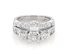 Thumbnail Image 1 of Previously Owned Round-Cut Diamond Three-Stone Bridal Set 2-3/8 ct tw 14K White Gold Size 4.75