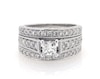 Thumbnail Image 1 of Previously Owned Princess-Cut Diamond Bridal Set 1-1/5 ct tw 14K White Gold Size 5.25