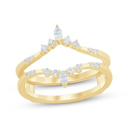 Previously Owned Marquise & Round-Cut Diamond Contour Enhancer Ring 1/4 ct tw 14K Yellow Gold