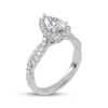Thumbnail Image 2 of Previously Owned Pear-Shaped Lab-Grown Diamond Halo Engagement Ring 1-1/3 ct tw 14K White Gold