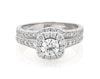 Thumbnail Image 1 of Previously Owned Neil Lane Round-Cut Diamond Halo Bridal Set 1-1/2 ct tw 14K White Gold Size 8.5