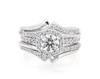 Thumbnail Image 1 of Previously Owned Round-Cut Diamond Halo Bridal Set 1 ct tw 14K White Gold Size 3.75