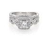Thumbnail Image 1 of Previously Owned Neil Lane Princess-Cut Diamond Halo Bridal Set 1-1/4 ct tw 14K White Gold Size 6.25