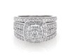 Thumbnail Image 1 of Previously Owned Round-Cut Multi-Diamond Halo Bridal Set 1-1/2 ct tw 14K White Gold Size 5
