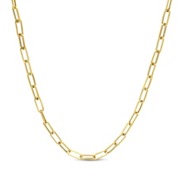 Previously Owned Paperclip Necklace Hollow 10K Yellow Gold 18"