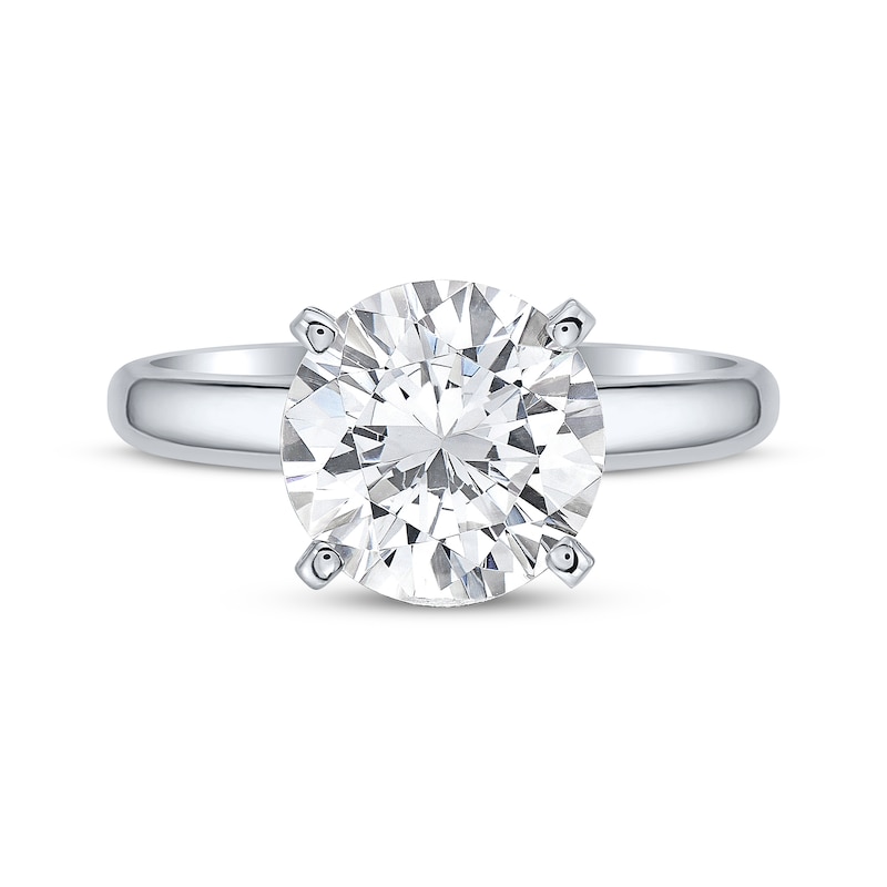 Main Image 1 of Previously Owned Lab-Grown Diamonds by KAY Round-Cut Solitaire Engagement Ring 3 ct tw 14K White Gold (I/SI2)