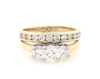 Thumbnail Image 1 of Previously Owned Round-Cut Diamond Three-Stone Bridal Set 1-3/8 ct tw 10K Yellow Gold & Platinum Size 6.5