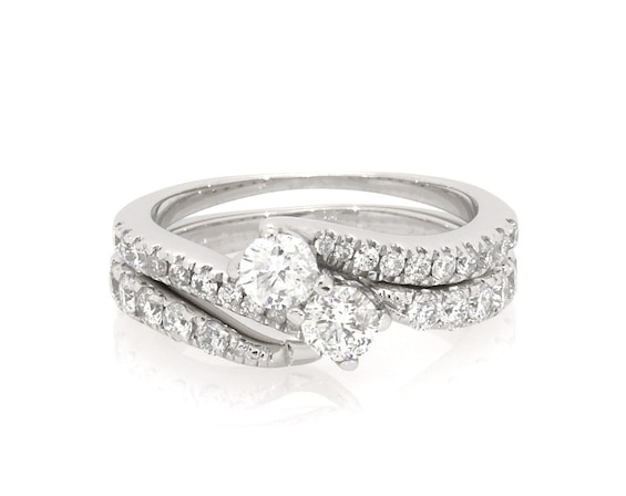 Previously Owned Ever Us Round-Cut Diamond Bridal Set 1-1/4 ct tw 14K White Gold 5.25