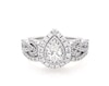 Thumbnail Image 1 of Previously Owned Neil Lane Pear-Shaped Diamond Double Halo Bridal Set 7/8 ct tw 14K White Gold Size 5.5