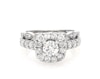 Thumbnail Image 1 of Previously Owned Round-Cut Diamond Cushion Halo Bridal Set 1-5/8 ct tw 10K White Gold Size 6