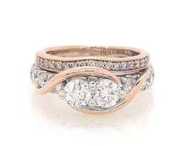 Previously Owned Two-Stone Diamond Bridal Set 1-5/8 ct tw 14K Two-Tone Gold Size 5.75