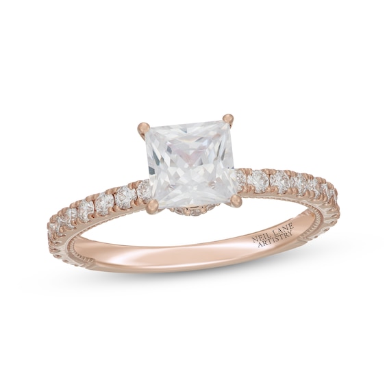 Previously Owned Neil Lane Artistry Princess-Cut Lab-Grown Diamond Engagement Ring 2 ct tw 14K Rose Gold